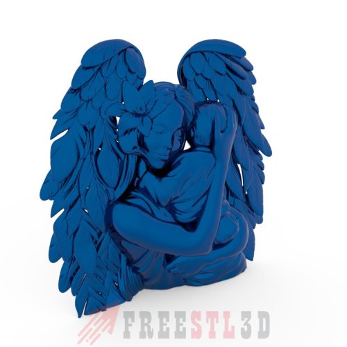 3D Model STL File for CNC Router Laser & 3D Printer Angel with Baby 1